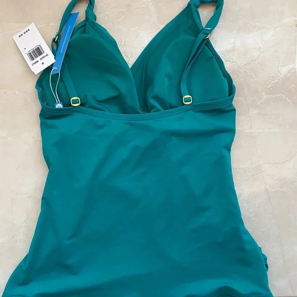 Bleu Rod Beattie Grotto Goddess Draped Tankini Top - Picture 5 of 8